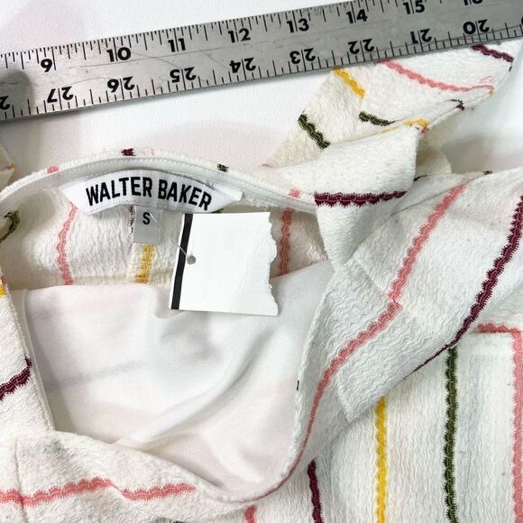 Walter Baker Shirt Womens Small Sleeveless Crop Striped Rainbow Ladies NEW - Picture 5 of 8